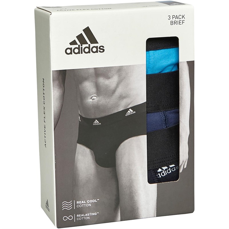 Buy adidas Mens Active Cotton Three Pack Briefs Black