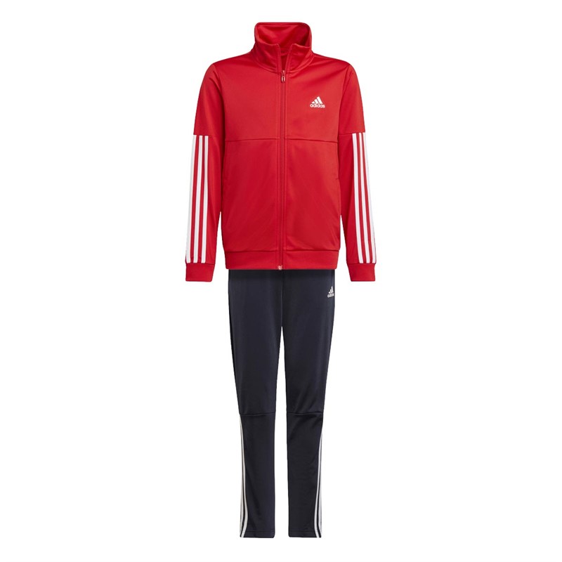 Buy adidas Junior Boys 3stripes Team Tracksuit Vivid Red