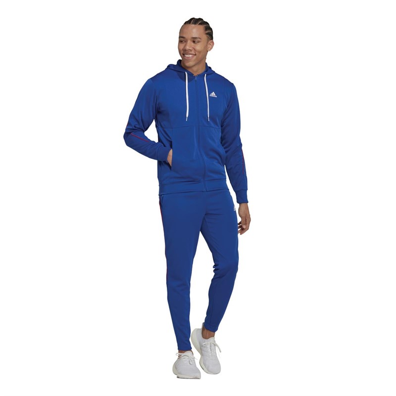 Buy adidas Mens Ribbed Aeroready Tracksuit Royal Blue