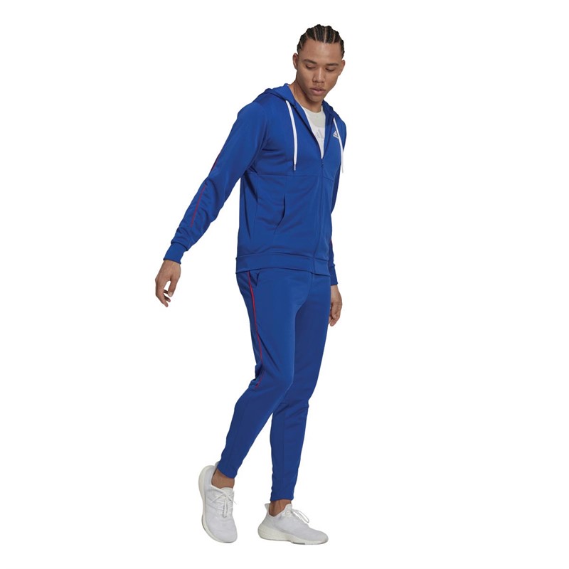 Buy adidas Mens Ribbed Aeroready Tracksuit Royal Blue