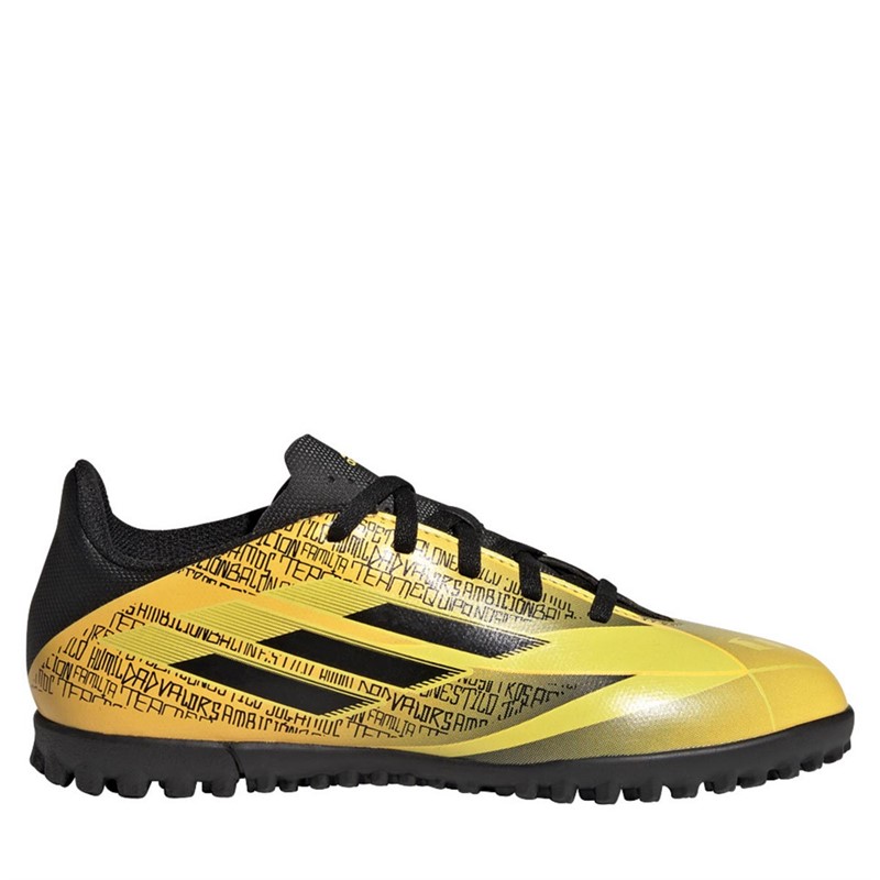 Buy adidas Kids X Speedflow Messi.4 TF Astro Football Boots Solid Gold