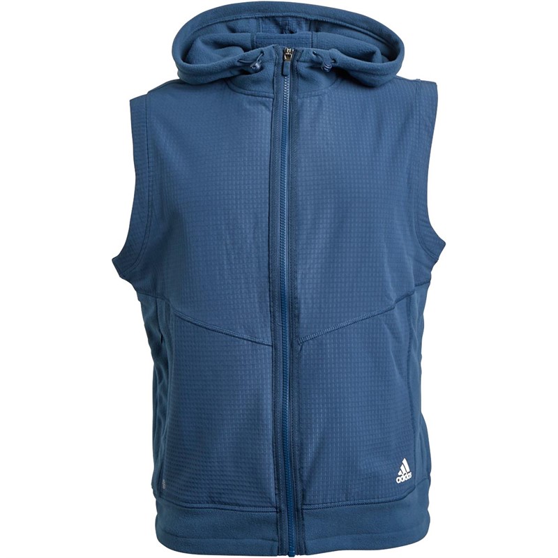 Buy adidas Mens Golf Statement Full Zip Hooded Vest Crew Navy