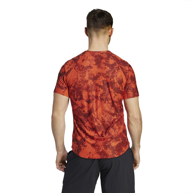 Buy adidas Mens Paris Heat.Rdy Freelift Tennis TShirt Preloved /Red