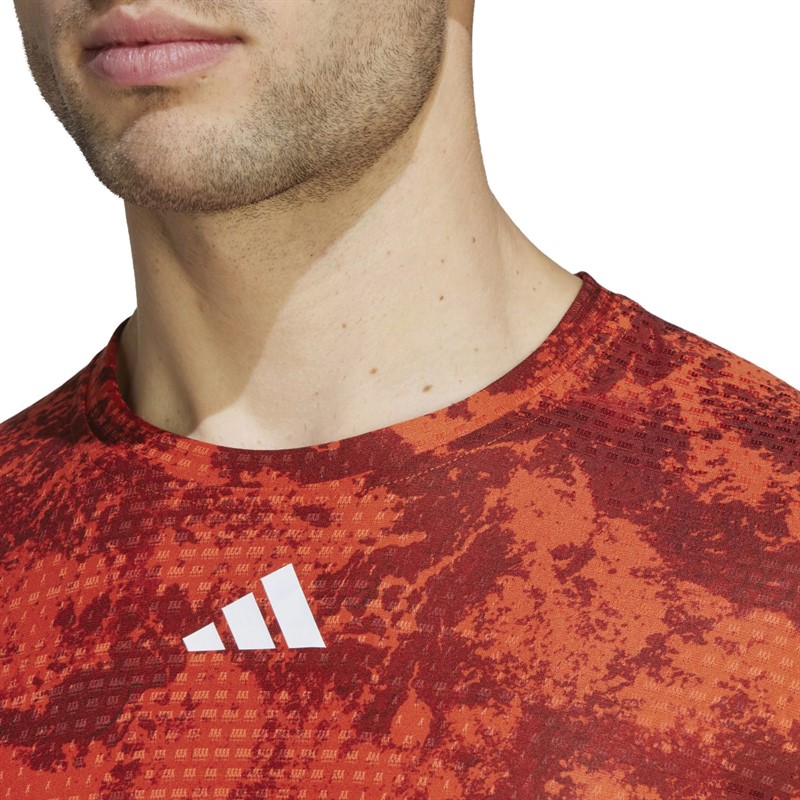 Buy adidas Mens Paris Heat.Rdy Freelift Tennis TShirt Preloved /Red
