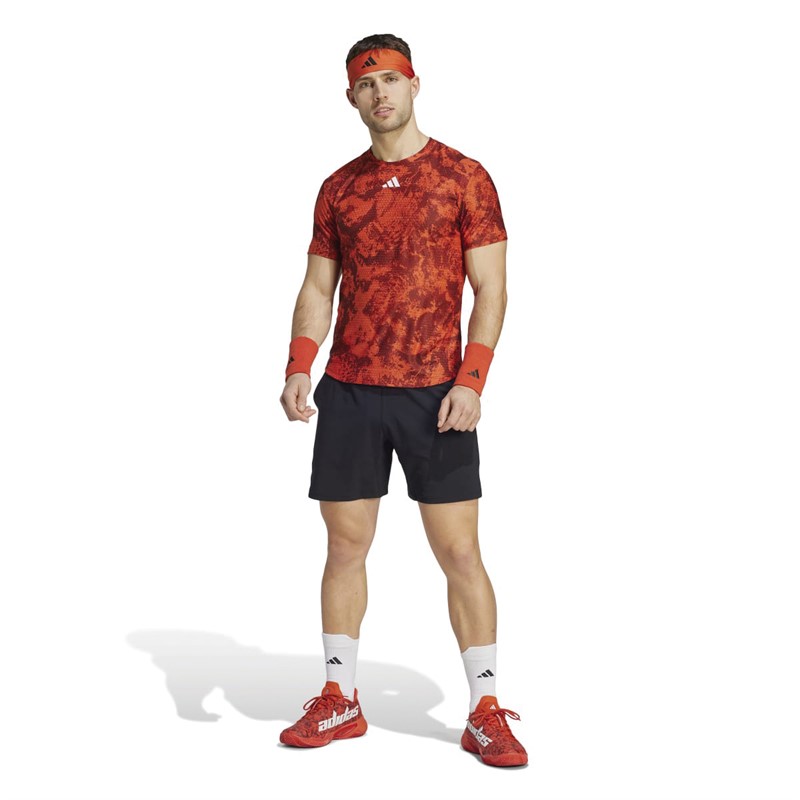 Buy adidas Mens Paris Heat.Rdy Freelift Tennis TShirt Preloved /Red