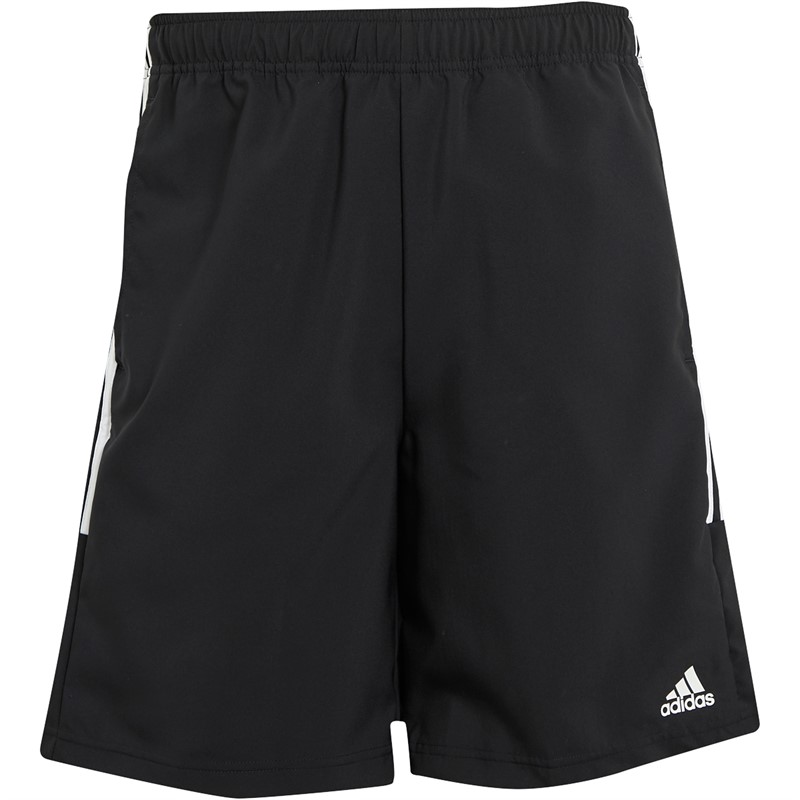 Buy adidas Mens 3Stripes Longer Shorts Black/White