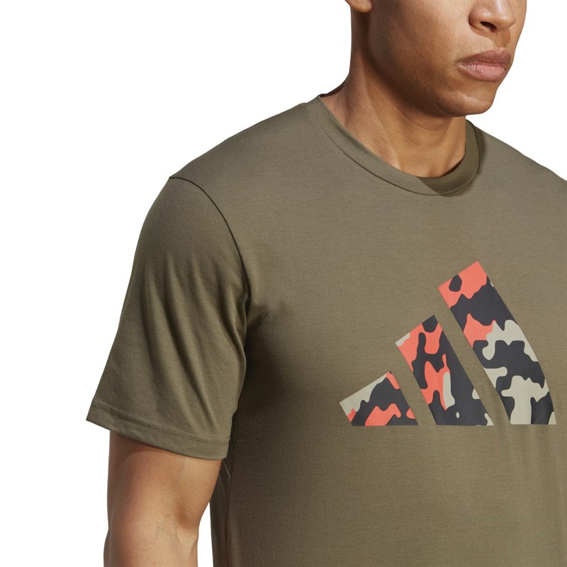 Buy adidas Mens Train Essentials Seasonal Logo Training TShirt Olive