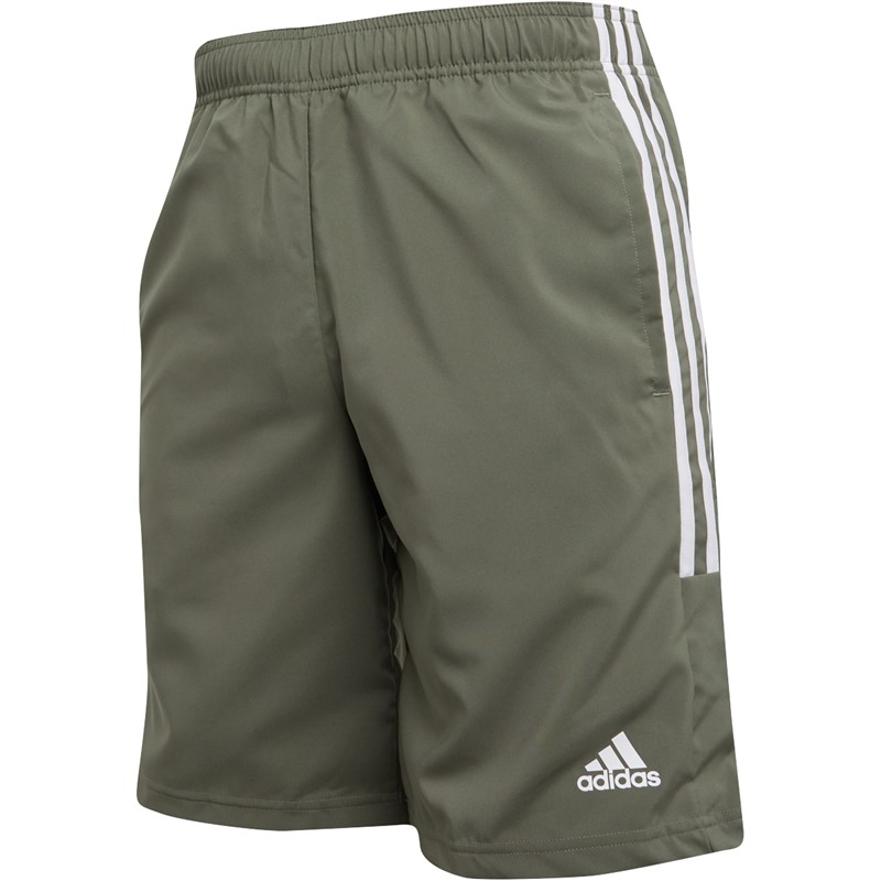 Buy adidas Mens 3Stripes Longer Shorts Legacy Green/White
