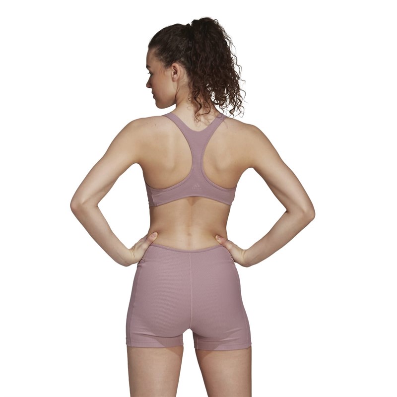 Buy adidas Womens Aeroready Ribbed Yoga Bodysuit Magic Mauve
