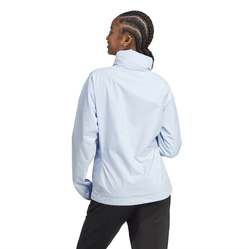 Buy adidas Womens Basic 3Stripes Rain.Rdy Jacket Blue Dawn
