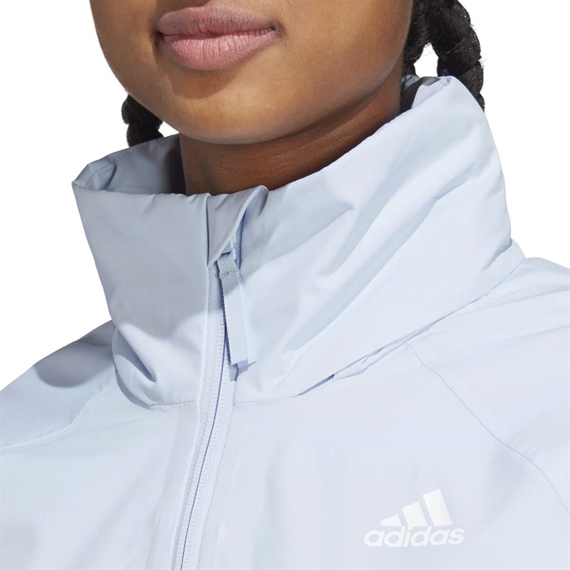 Buy adidas Womens Basic 3Stripes Rain.Rdy Jacket Blue Dawn