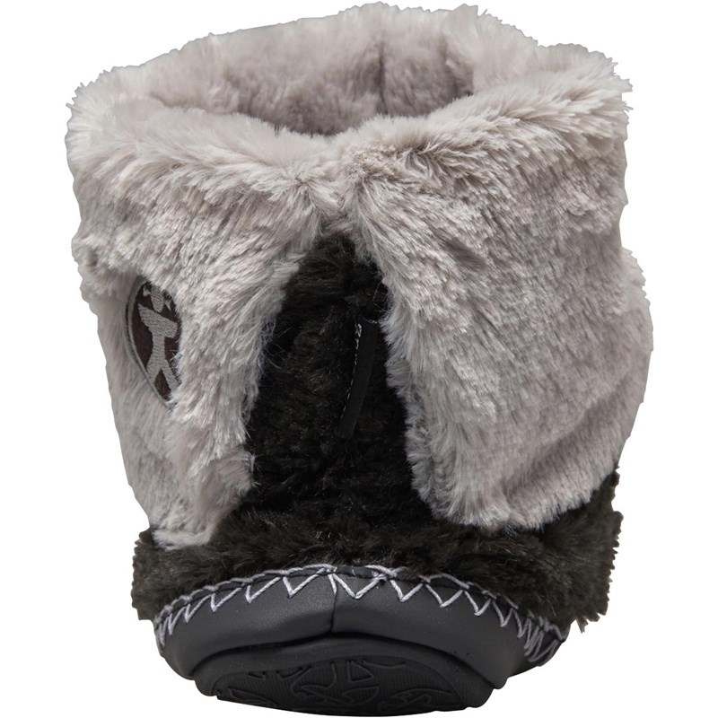 Buy Bedroom Athletics Mens Audrey Short Faux Fur Slipper Boots Charcoal