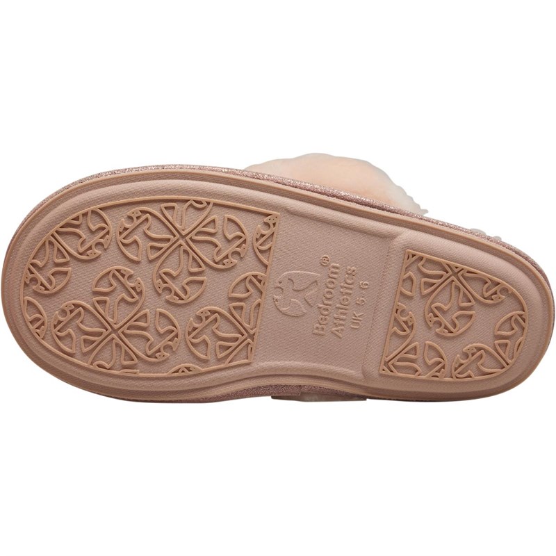 Buy Bedroom Athletics Womens Bonnie Glitter Sheepskin Mule Slippers