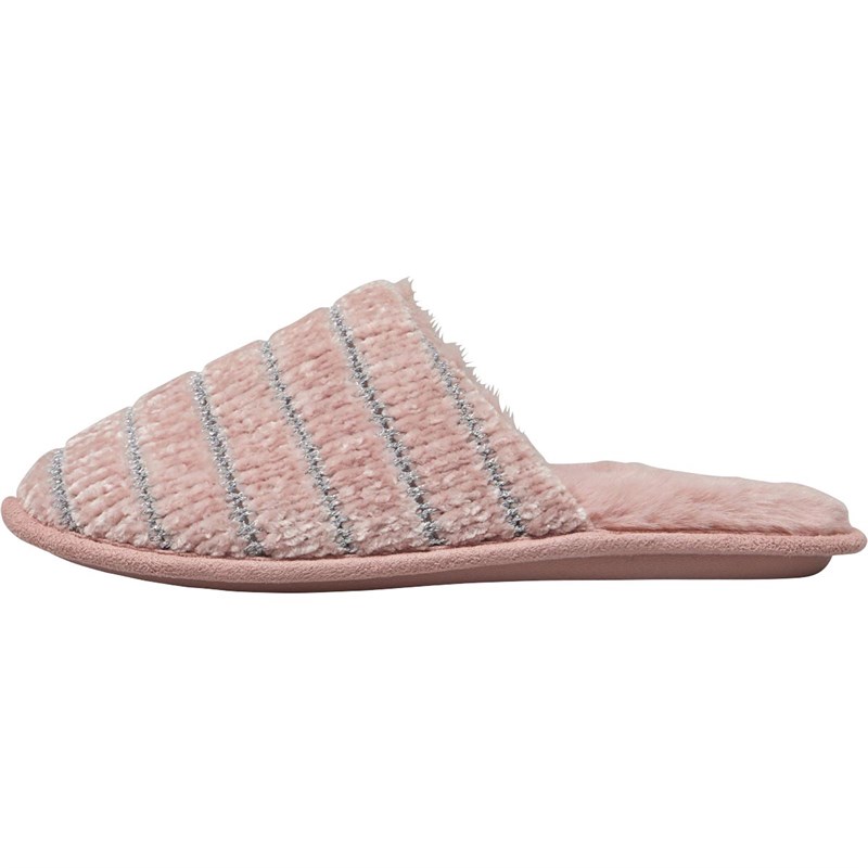 Buy Bedroom Athletics Womens Danni Chenille Mule Slippers Light Pink