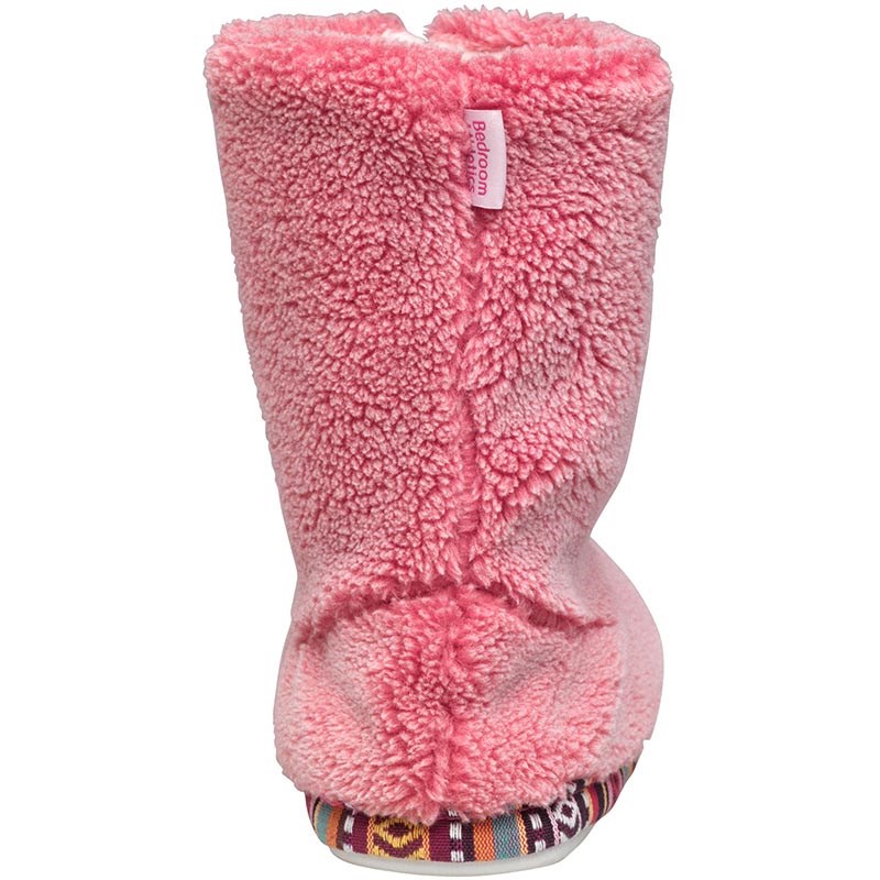 Buy Bedroom Athletics Womens Ellie Sherpa Fleece Slipper Boots Hot Pink