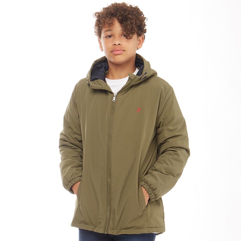 Buy Farah Jeans Junior Boys Nylon Windcheater Jacket Khaki