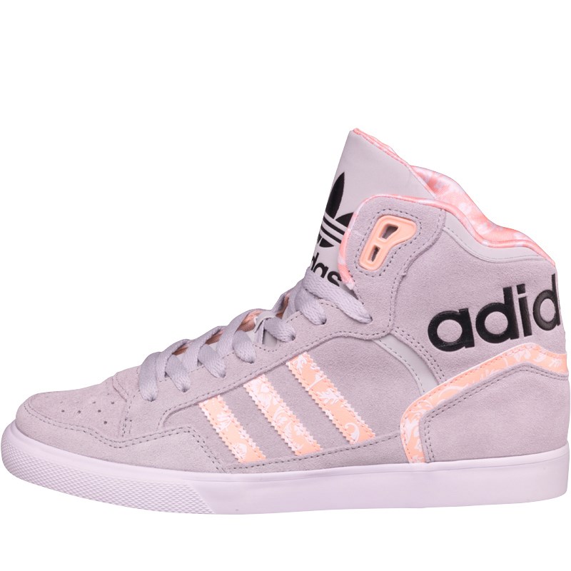 Buy adidas Originals Womens Extaball HiTops Grey/Orange/Black