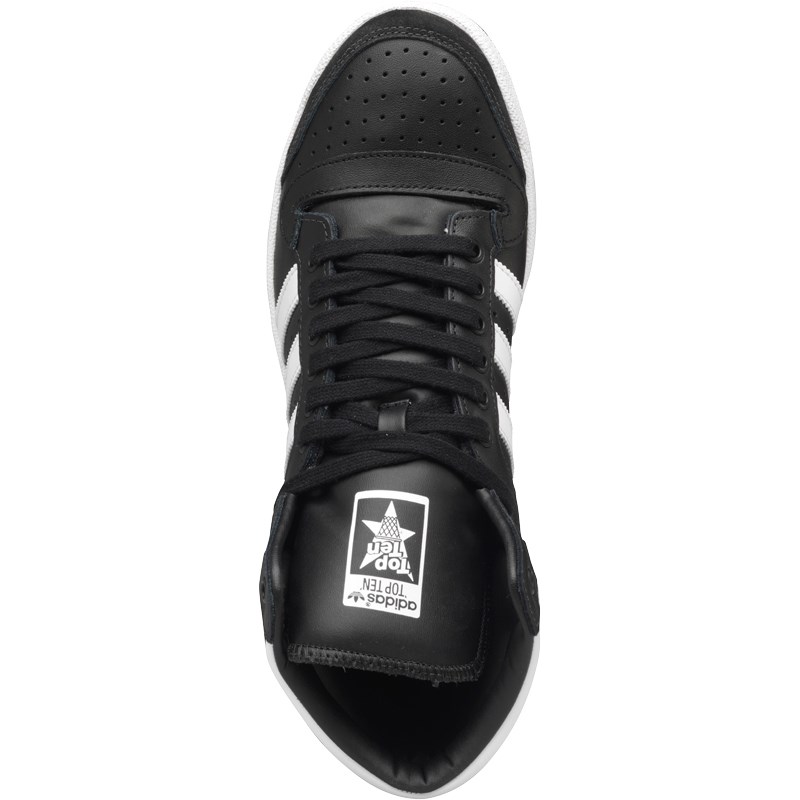 Buy adidas Originals Top Ten Hi Trainers Black/White/Black