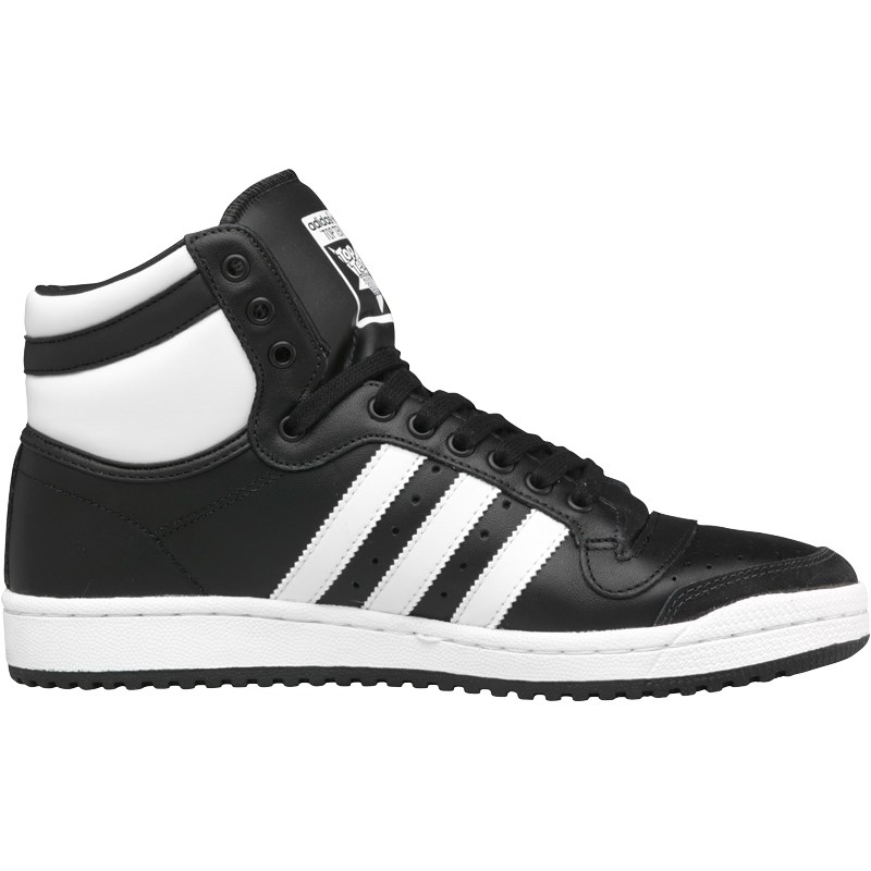 Buy adidas Originals Top Ten Hi Trainers Black/White/Black