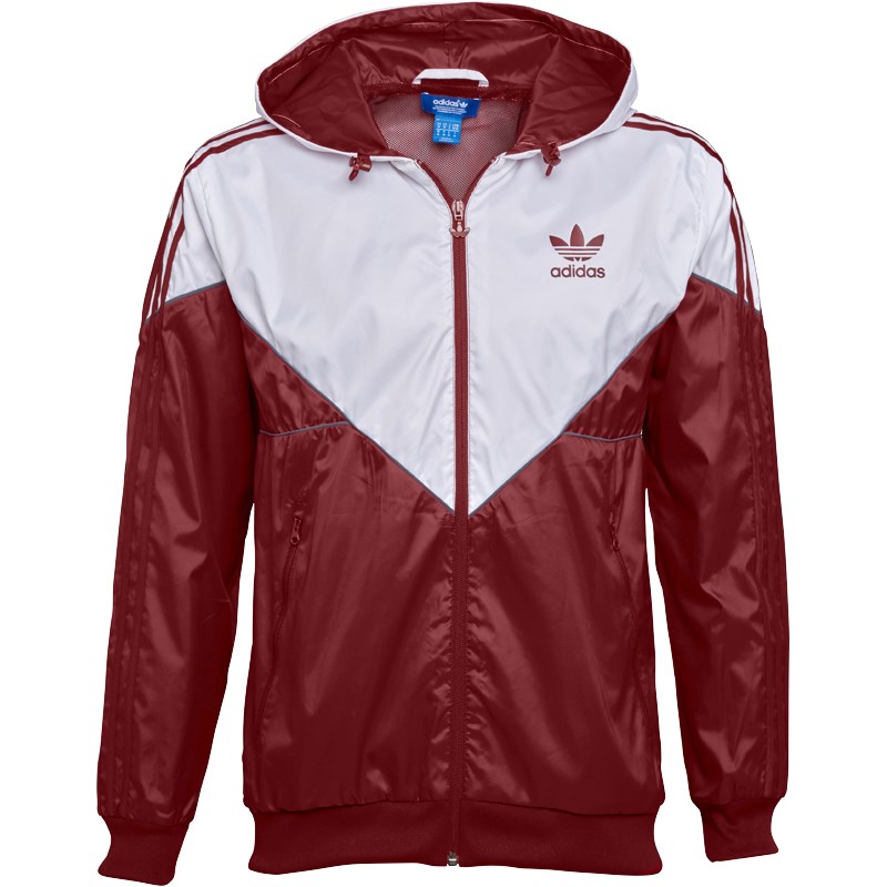 Buy adidas Originals Mens Colorado Windbreaker Jacket Burgundy/White