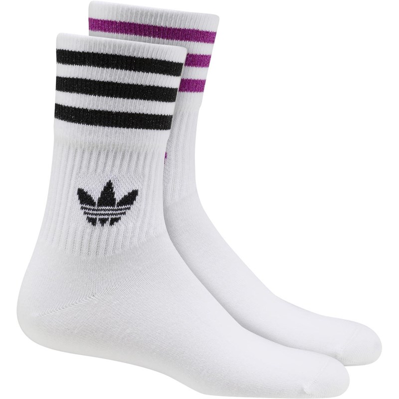 Buy adidas Originals Womens Glitter Crew Socks Two Pack White/White
