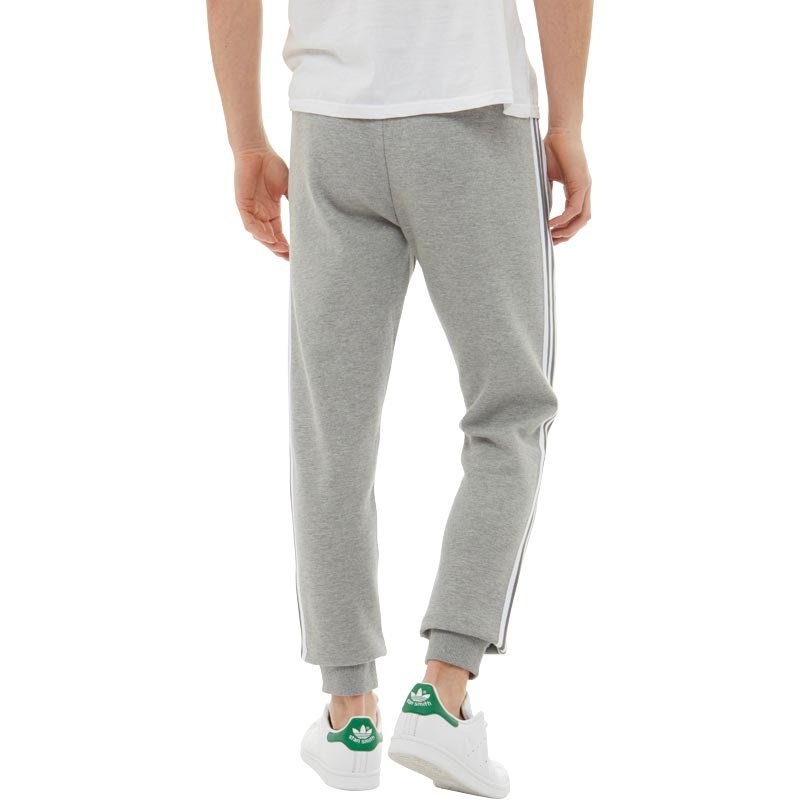 Buy adidas Originals Mens California 3 Stripe Cuffed Track Pants Grey/White