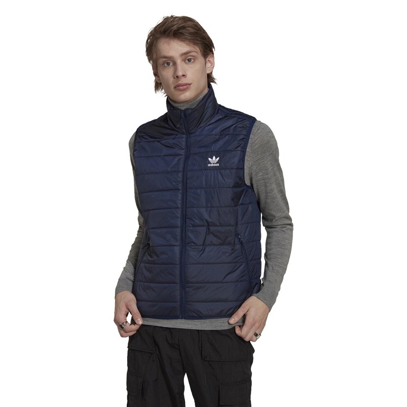 Buy adidas Originals Mens Padded Stand Collar Puffer Vest Night Indigo