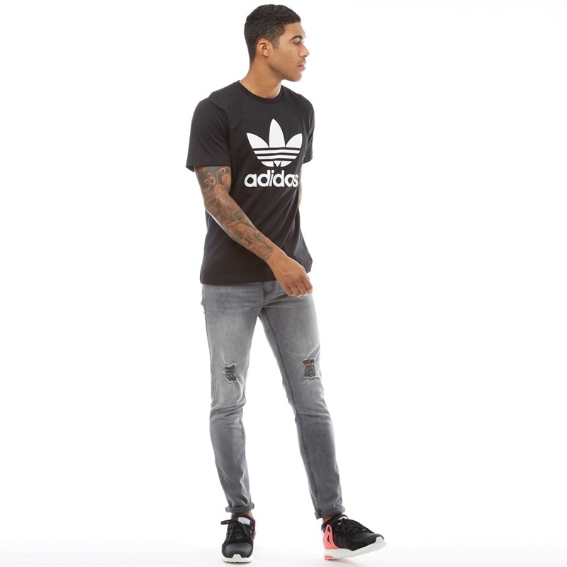 adidas Originals Heren Trefoil TShirt Zwart