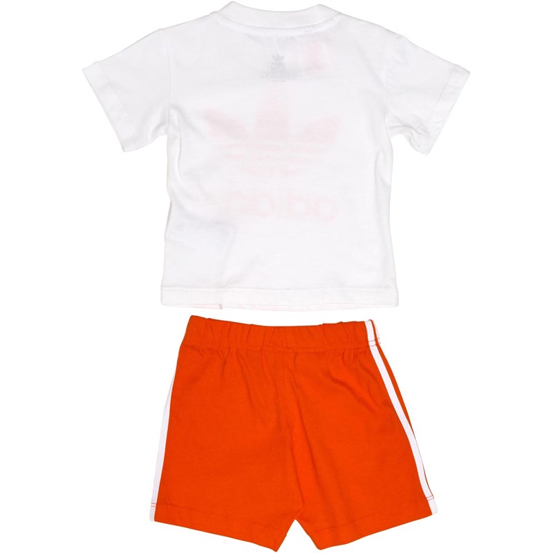 Buy adidas Originals Junior Boys Trefoil Shorts And TShirt Set White