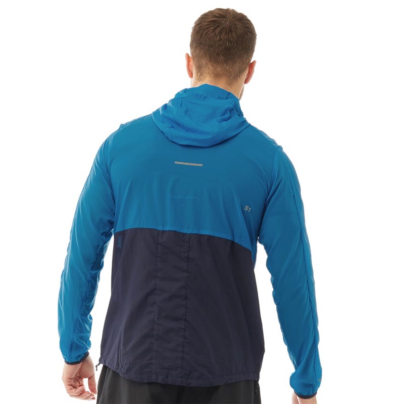 Buy Asics Mens Packable Running Jacket Race Blue/Peacoat