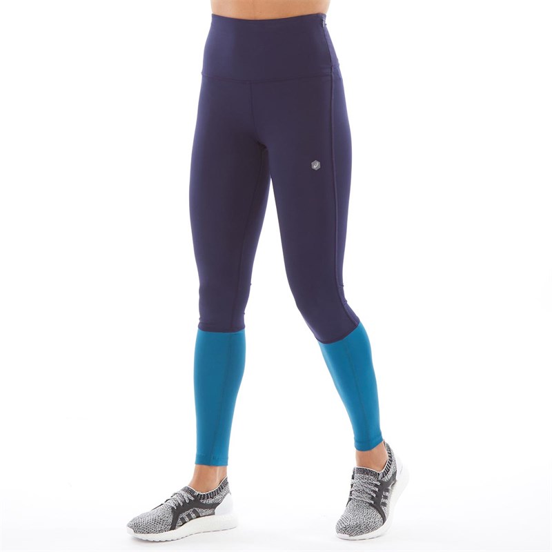 Buy Asics Womens High Waisted Running Tights Peacoat/Deep Aqua