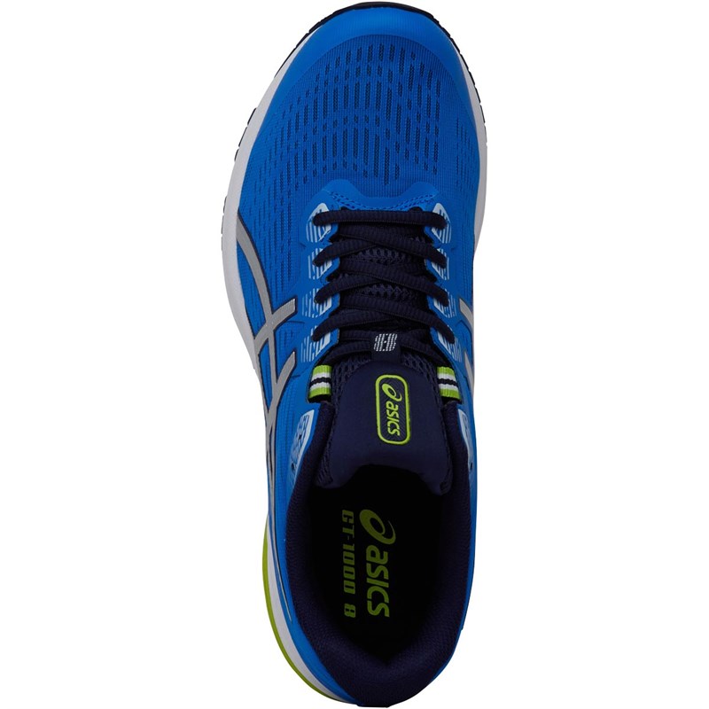 Buy Asics Mens GT1000 8 Stability Running Shoes Electric Blue/Silver