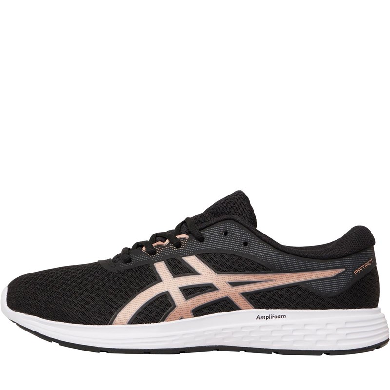 Buy Asics Womens Patriot 11 Neutral Running Shoes Black/Rose Gold
