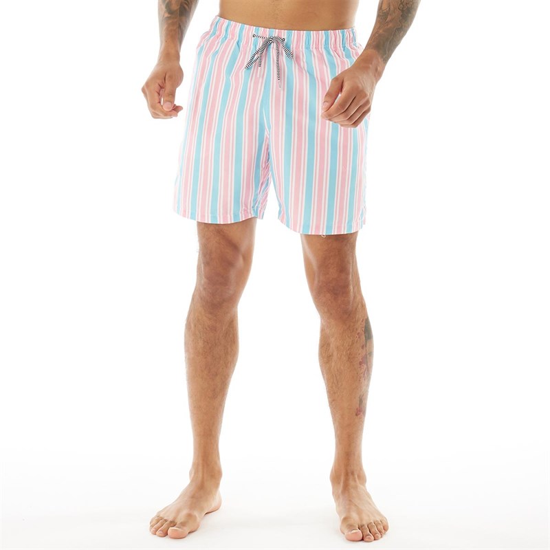 Buy Boardies Mens Candy Stripe Mid Length Shorts Multi