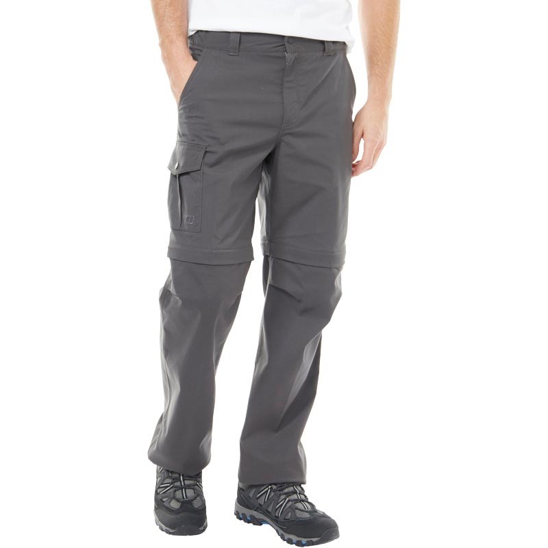 Buy Berghaus Mens Navigator II Stretch DWR Zip Off Pants Dark Grey/Dark