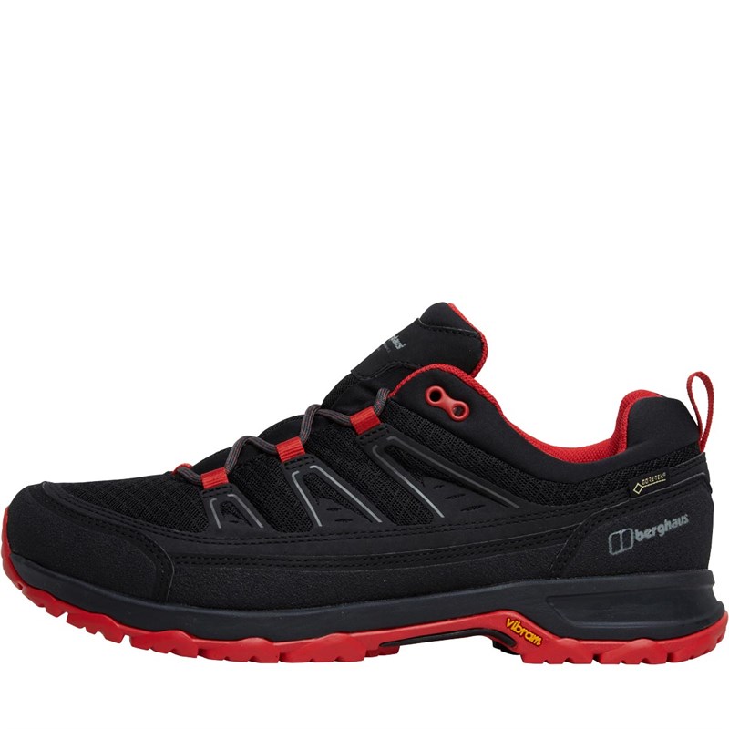 Buy Berghaus Mens Explorer Active GTX GORETEX Hiking Shoes Black/Light Red