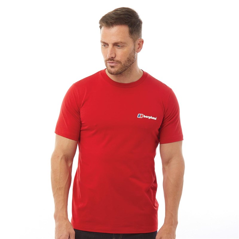 Buy Berghaus Mens Back Logo TShirt Red