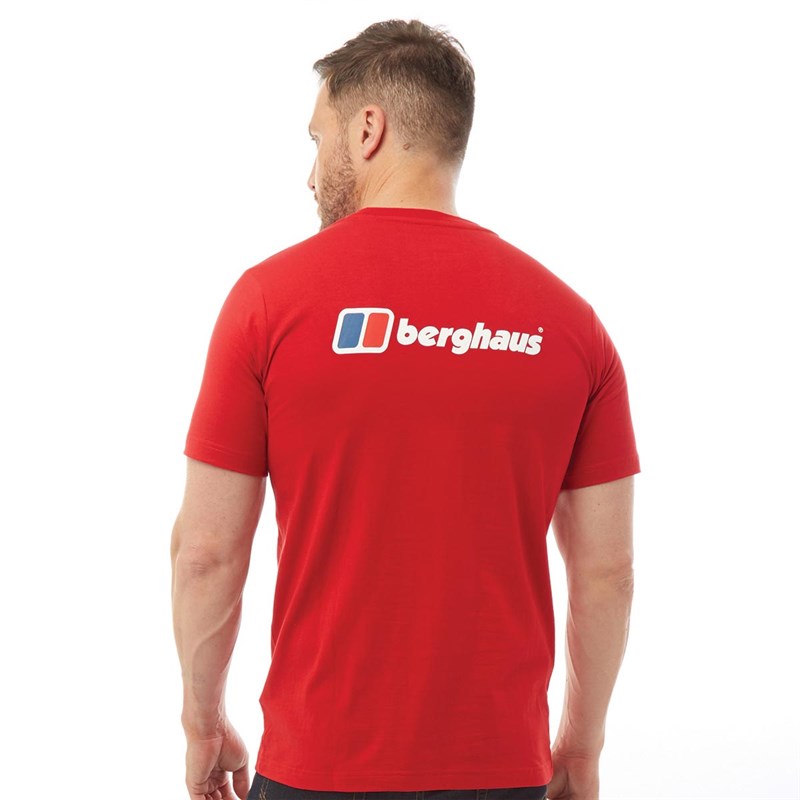 Buy Berghaus Mens Back Logo TShirt Red