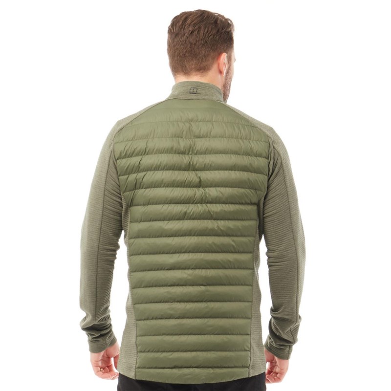 Buy Berghaus Mens Hottar Hybrid Insulated Padded Jacket Dark Green/Dark Green