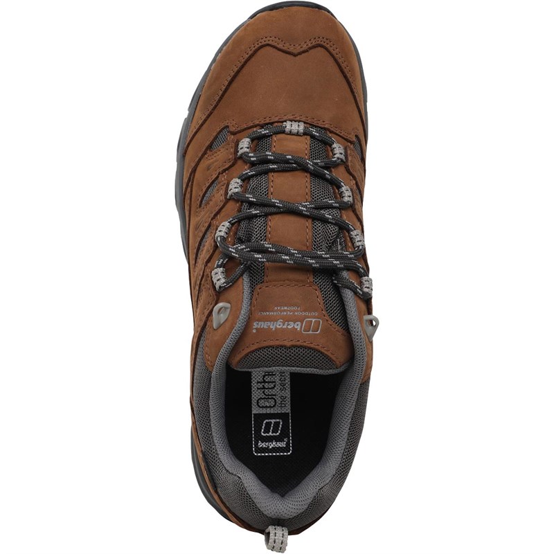 Buy Berghaus Womens Kanaga Goretex Hiking Shoes Brown/Grey