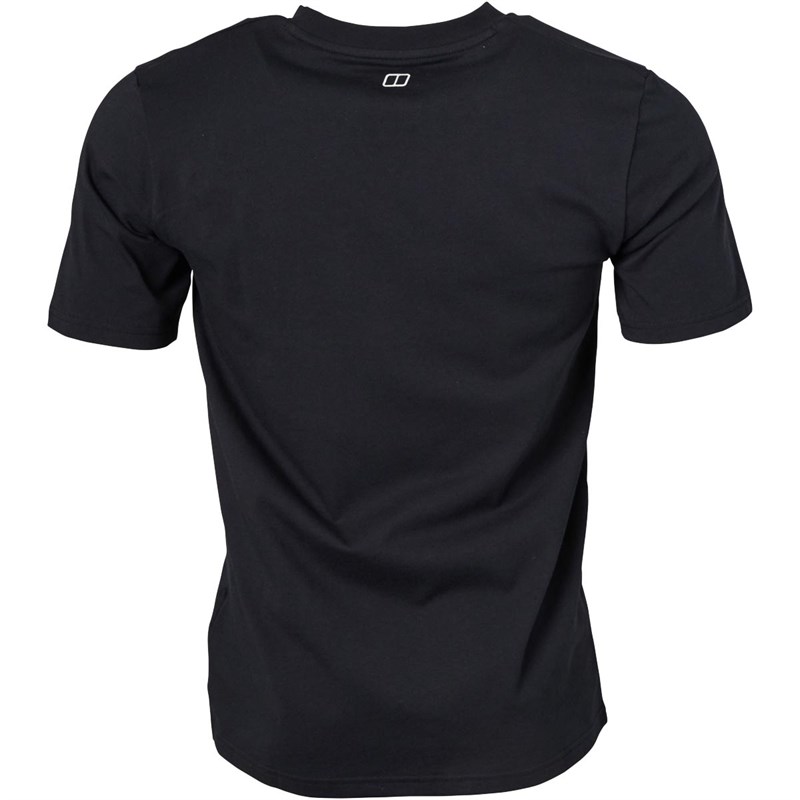 Berghaus Heren Organic Abstract Mountain Tshirts Zwart