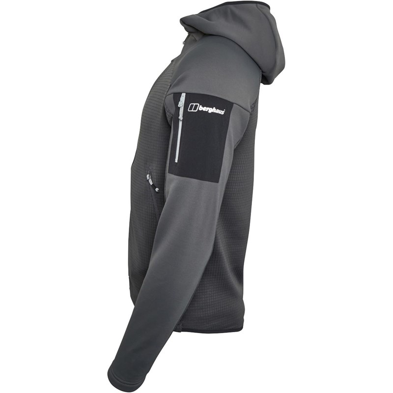 Buy Berghaus Mens Sidley Hooded Fleece Jacket Grey/Grey