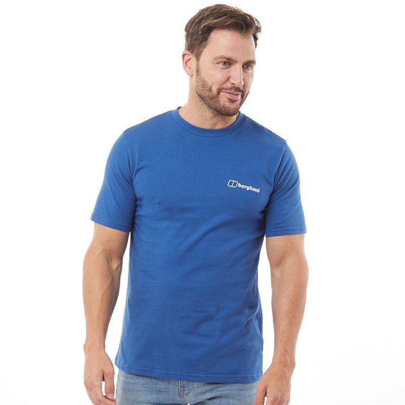 Buy Berghaus Mens Mont Blanc Mountain TShirt Blue/Blue