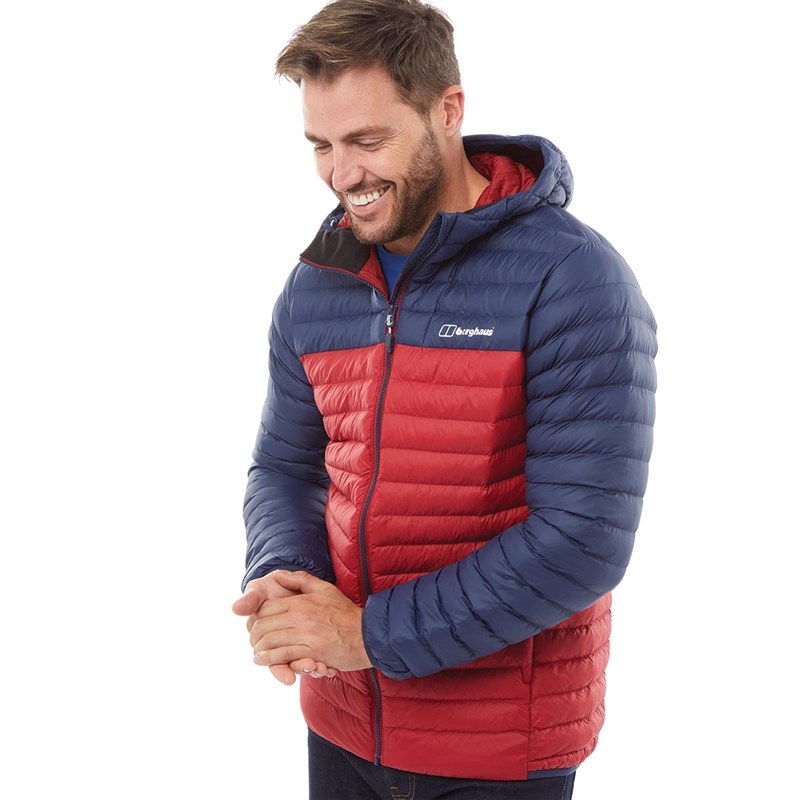 Buy Berghaus Mens Vaskye Hydroloft Insulated Hooded Jacket Dark Red