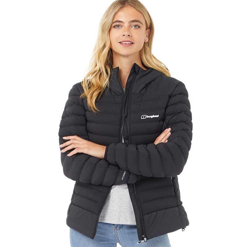 Buy Berghaus Womens Affine Hydroloft Insulated Hooded Jacket Black/Black
