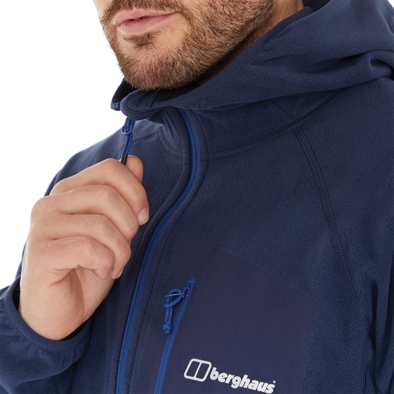 Buy Berghaus Mens Kedron Eco Fleece Hooded Jacket Dark Blue