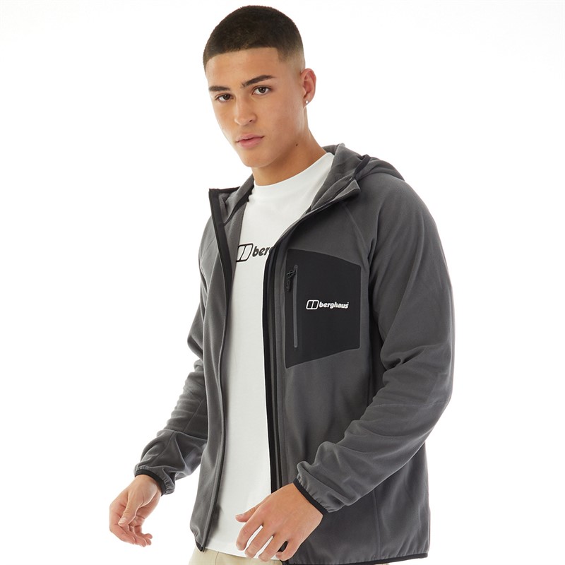 Buy Berghaus Mens Kedron Eco Fleece Hooded Jacket Grey