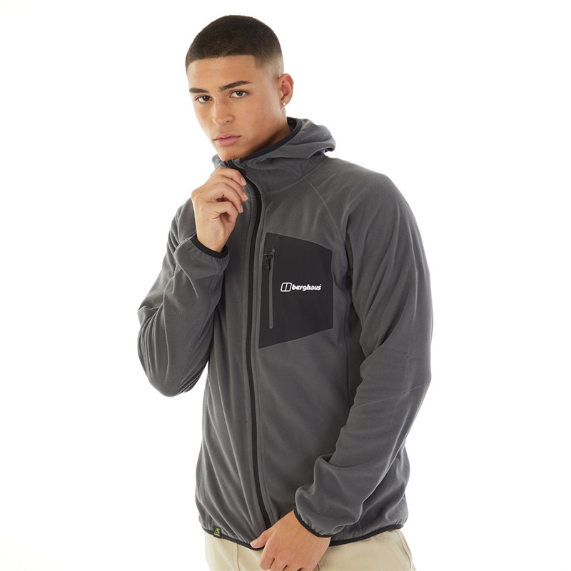 Buy Berghaus Mens Kedron Eco Fleece Hooded Jacket Grey
