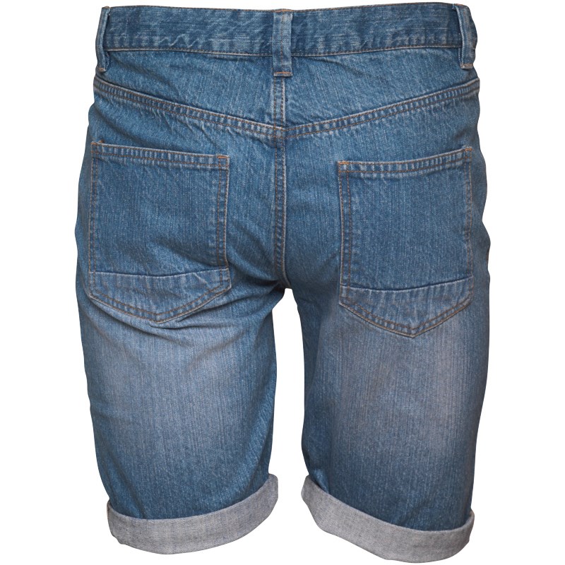 Buy Bellfield Mens Denim Shorts Midwash