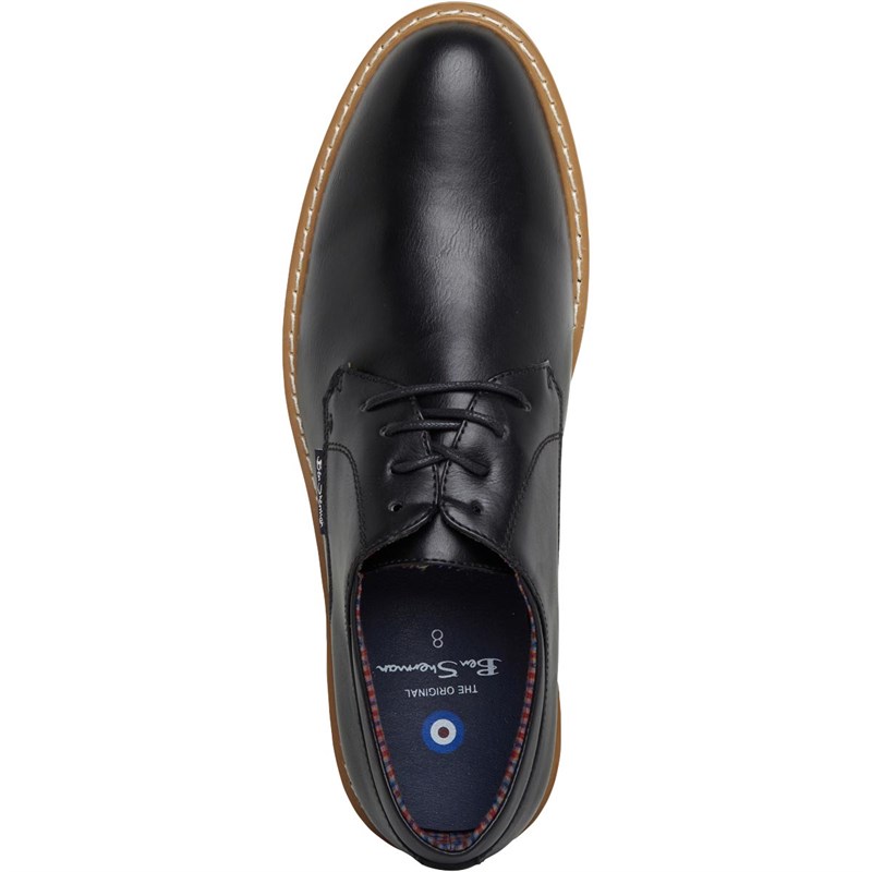 Buy Ben Sherman Mens Plain Toe Shoes Black